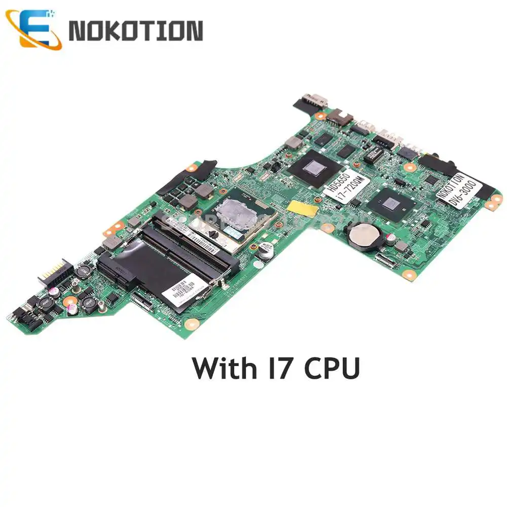 

NOKOTION 630278-001 592816-001 615278-001 для HP Pavilion DV6-3000 материнская плата для ноутбука с процессором I7-720QM HD 5650M 1 Гб