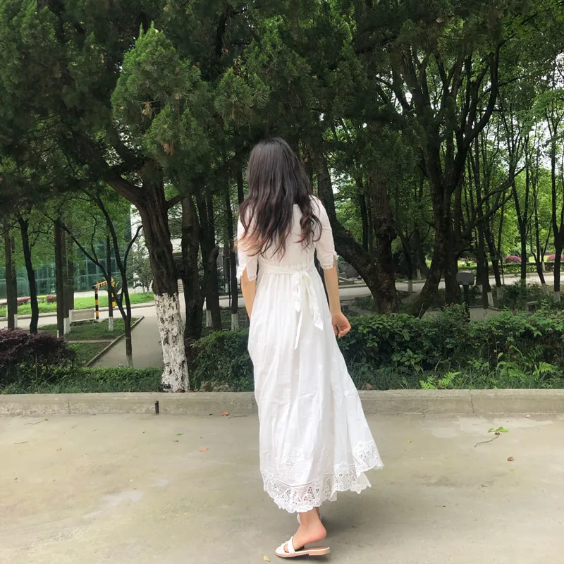 Женское водорастворимое кружевное платье HANZANGL длинное Бандажное макси в