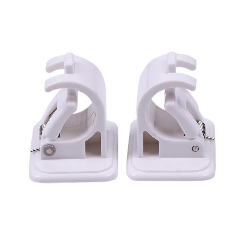 

Curtain Hangers 2PCS Nail-free Adjustable Rod Bracket Curtain Holders Wall Curtain Hanging Retaining Clips Bathroom Hooks