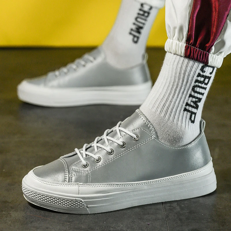 

Hot Selling New Men's Shoes Fashion Discoloration Reflective Men's Sports Shoes Breathable Deodorant Casual Shoes Flat Shoes