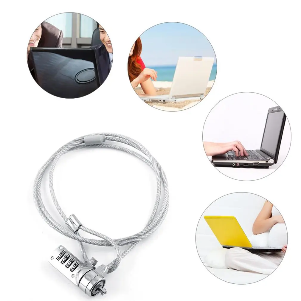 

4 Digit Security Password Computer Lock Anti-theft Chain For Notebook PC Laptop Anti-theft Lock Combination Security Lock