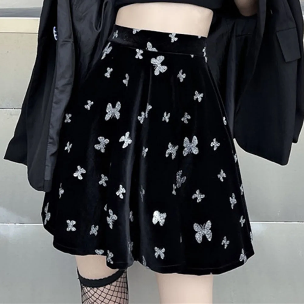 

2021 Summer Fashion And Temperament High Street Skirt Loose Casual Designer Butterfly Printing High Waist All-match
