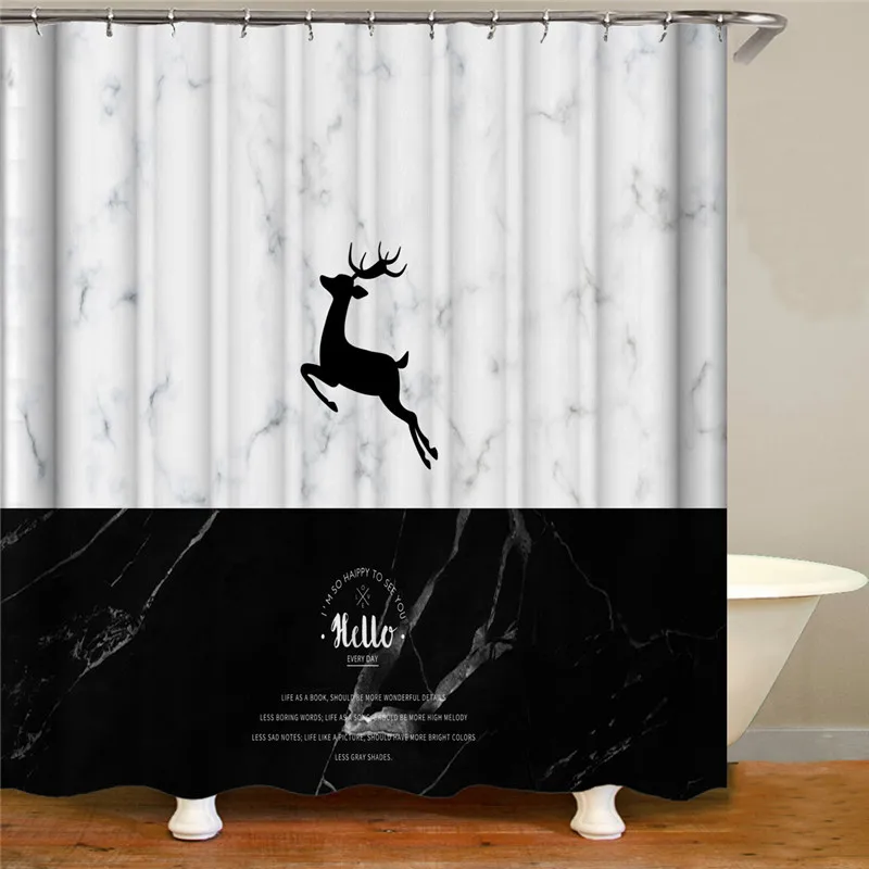 Мужская и женская пара узор душевая занавеска в комплекте полиэстер