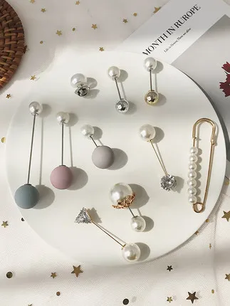 Женская Брошь в классическом стиле брошь с искусственным жемчугом комплекте 3 6