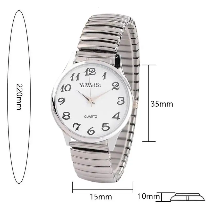 

Valentine's Day Present 2PCS Luxury Watches Quartz Watch Watch Relogio Masculino Steel Couple Dial B0Q3