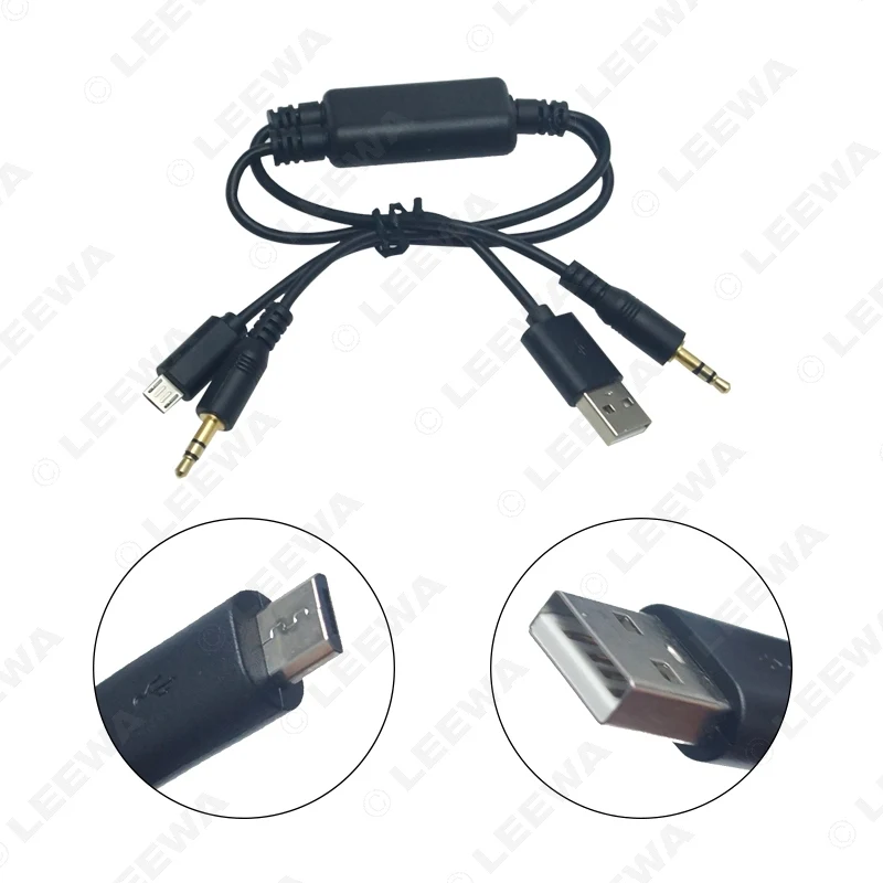 LEEWA 12X Car 3.5mm Male Micro USB to A Plug Jack AUX Cable Adapter For BMW X1/X5/X6/Z4 Charger Wire | Автомобили и мотоциклы