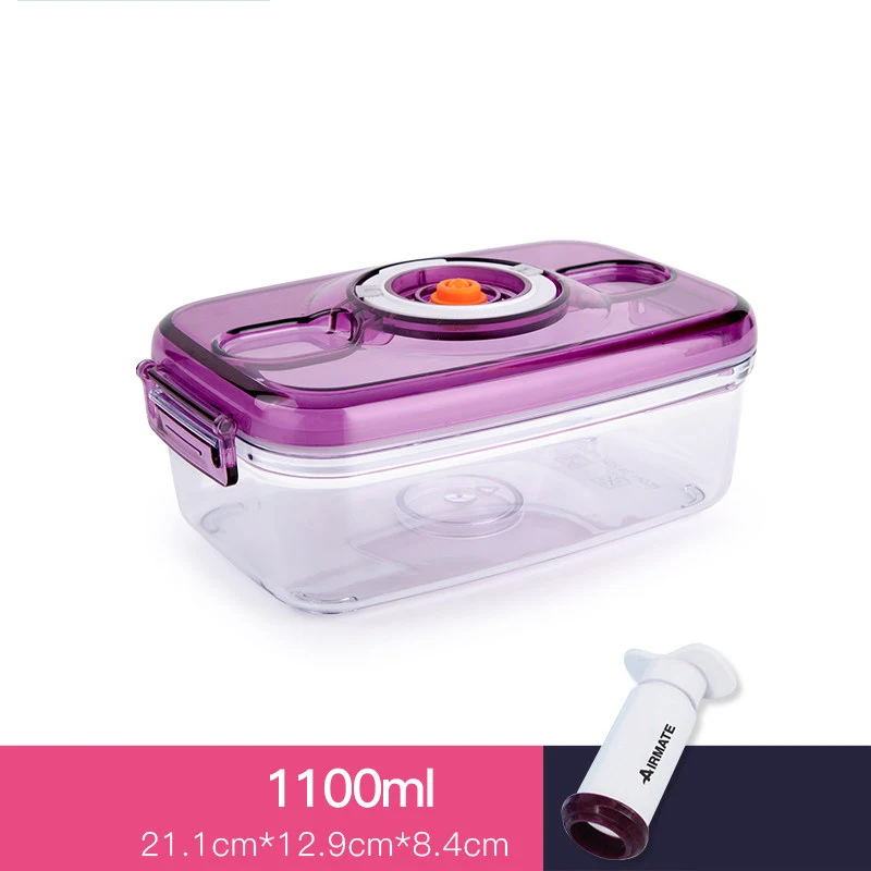 Вакуумный контейнер 1100 мл влагостойкий чайник пищевой пластиковый для