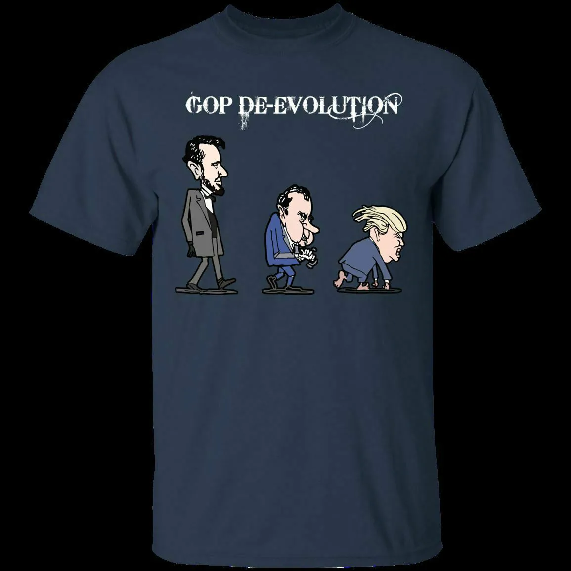 

Funny Gop De Evolution Anti Trump Republican Men's T-shirt Summer Cotton Short Sleeve O-Neck T Shirt New S-3XL