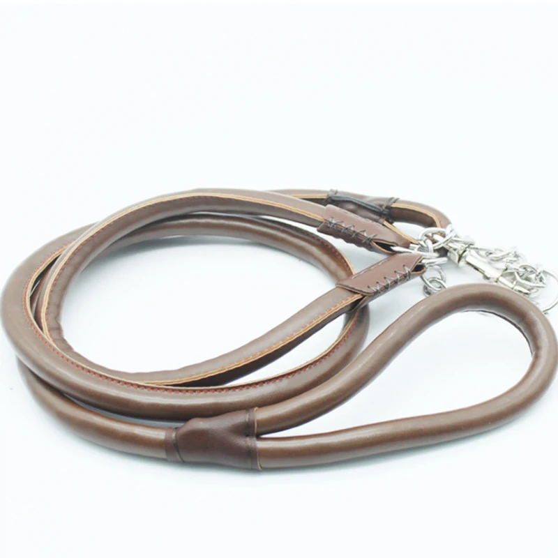 Поводок для домашних питомцев натуральная кожа трос из воловьей кожи цепочка