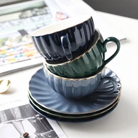 nordic breeze simple coffee cup set creative ceramic english afternoon tea black girl heart mug