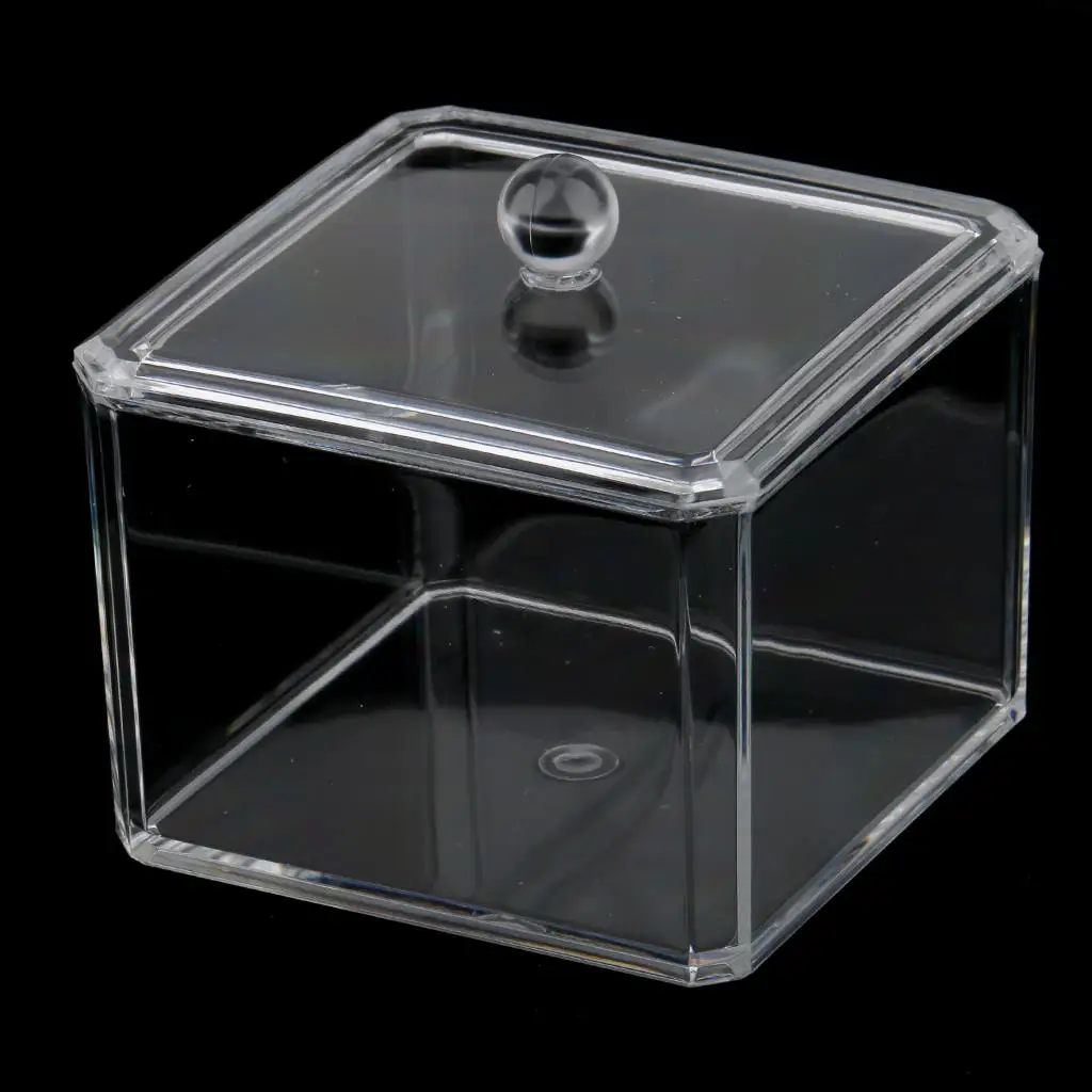 

Acrylic Box Case Cosmetic Makeup Organizer Cotton Swab Cottons