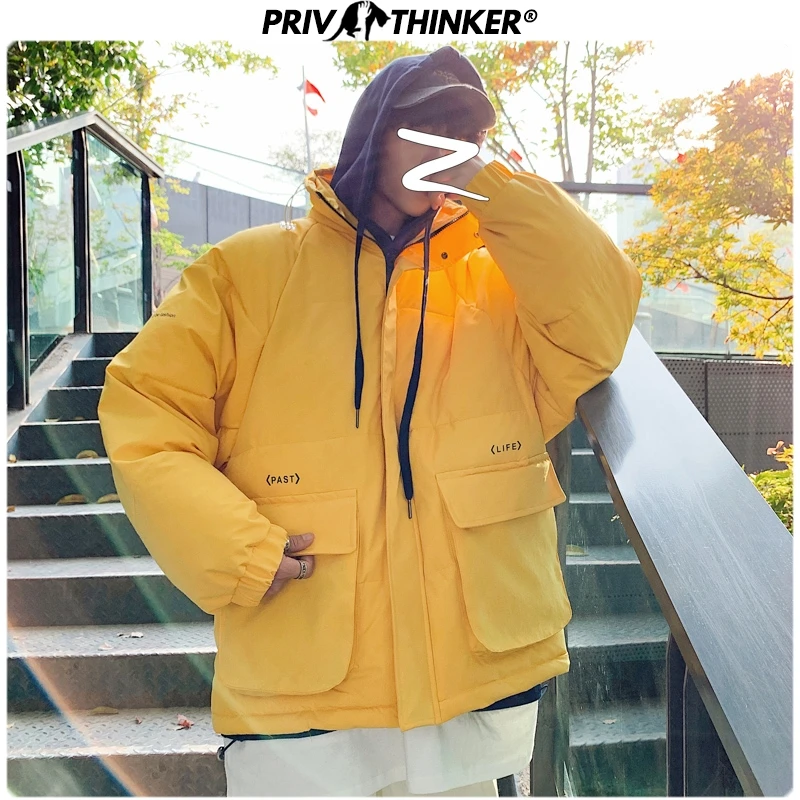 Privathinker 2019 свободные плотные зимние куртки для мужчин теплые длинные мужские