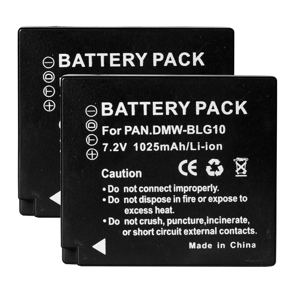 2X батарея + ЖК-зарядное устройство для Panasonic DMW-BLG10E DMC-GX7 GF6 TZ80 TZ81 GX80 GX85 DC-TZ91 DC-TZ202 TZ101 |