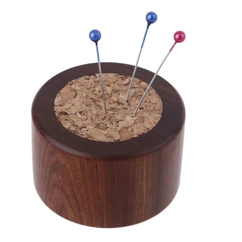 

MXLB Premium Sandalwood Base Needle Pin Wood Holder Sewing Craft Stitch Needlework DIY Craft Wood Bottom Pin Cushion Holder