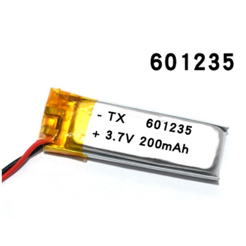 601235 3 7 V 200mAh перезаряжаемый литий-полимерный аккумулятор для JBR BT200 FS258 Bluetooth