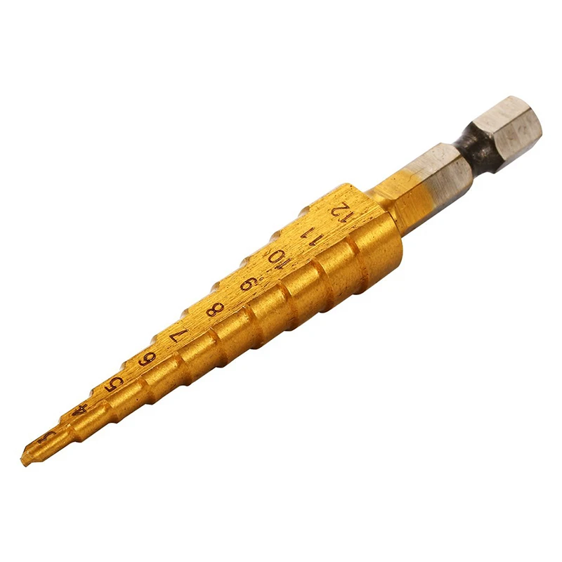 Промо-акция! Брутто Металл столешницы сверла титановый резец размер отверстия 3-12