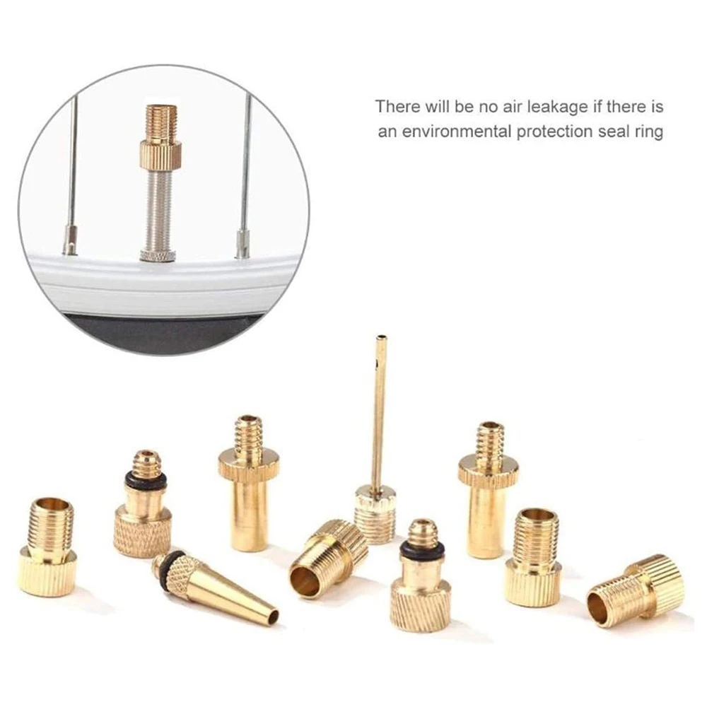 

Bicycle Valve Adapter Metal Golden Bicycle Valve Converter
