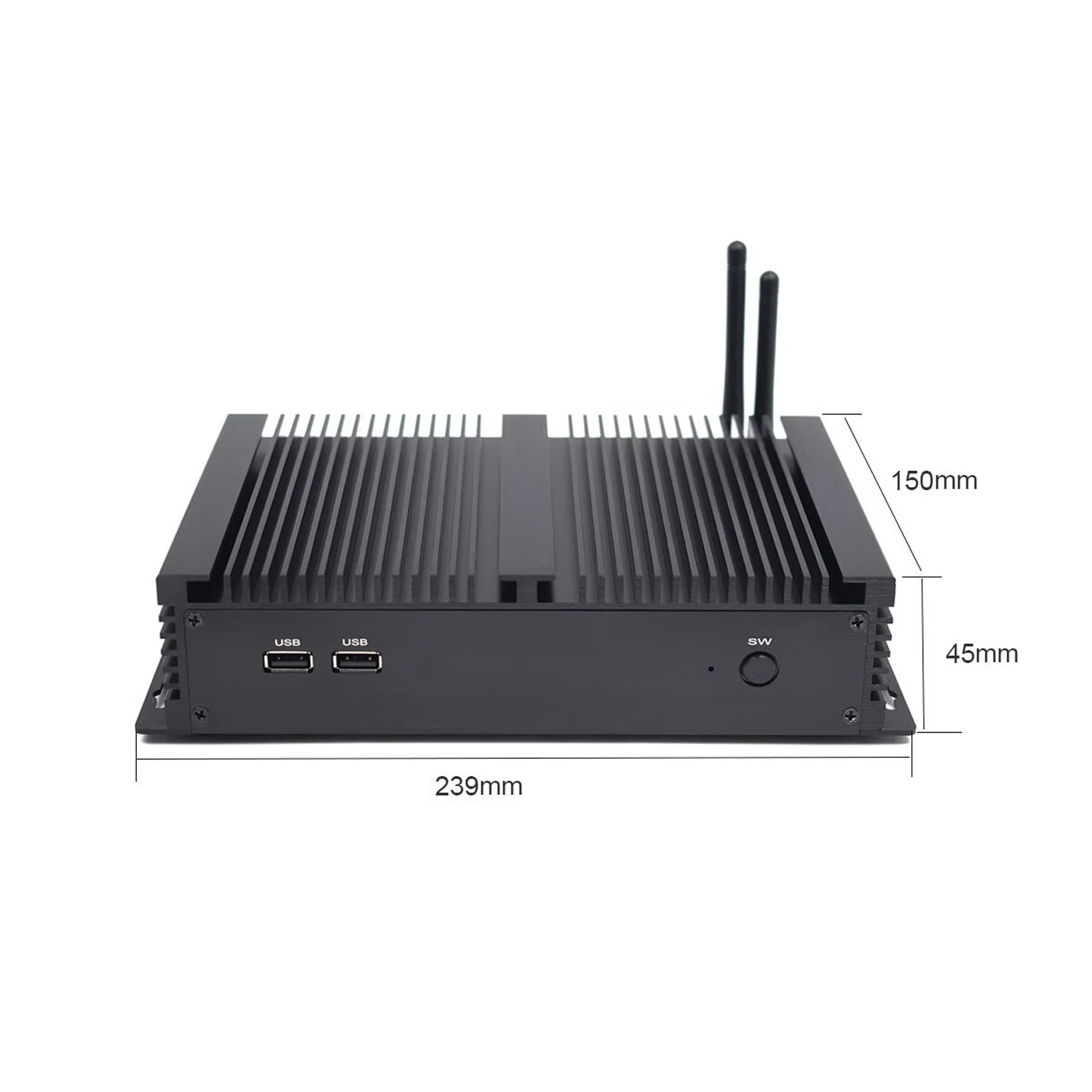 Безвентиляторный промышленный мини-ПК Intel Core i5 4200U 4500U 6 * RS232 4G LTE HDMI VGA двойная Lan