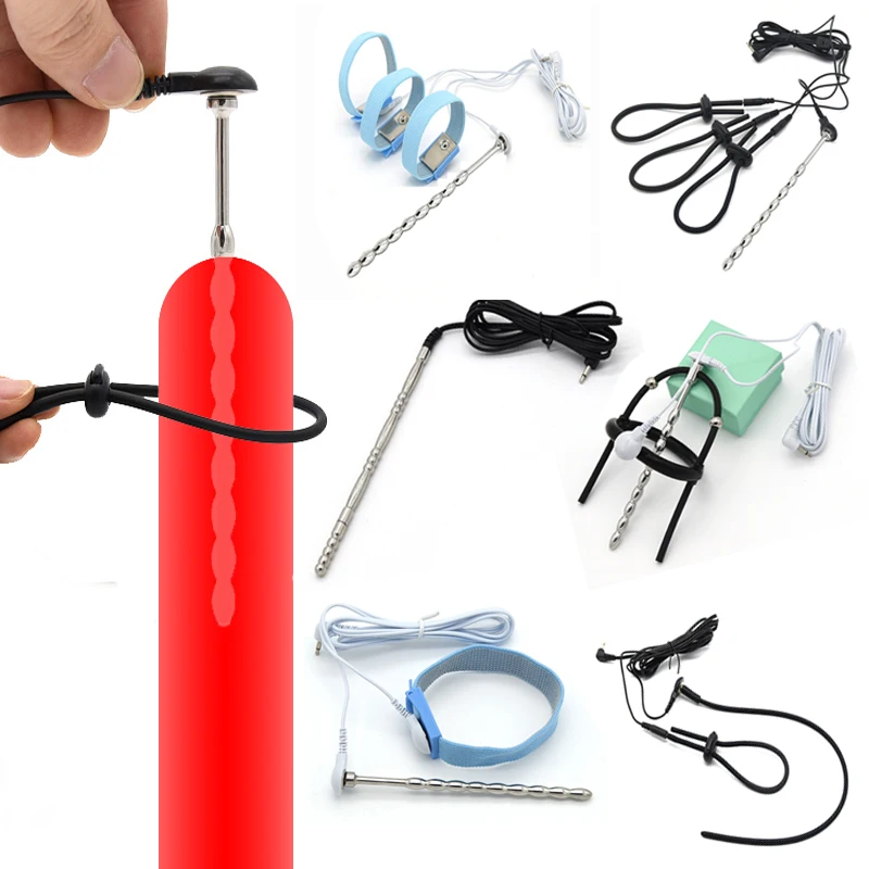 

Electric Stimulation Urethral Sound Catheter Dilator Penis Plug Cock Ring Sex Toy For Men Masturbation Electro Shock Accessories