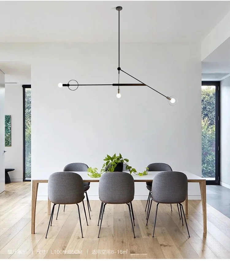 Modern geometric art Pendant Lights Nordic line Hanging Lamp Loft Industrial Home Decor Kitchen Light Fixture Luminaire Lighting