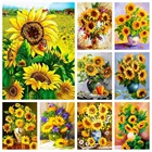 Алмазная картина Цветы Стразы JIEME 5D сделай сам, вышивка крестиком в виде подсолнуха, религиозная мозаика, ручная работа, подарок