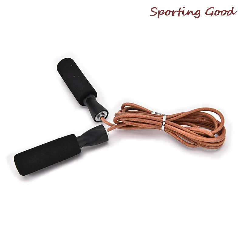 

2.7M Leather Bearing Skip Rope Speed Skipping Rope Adjustable Weighted Boxing Jump Gym Training Exercise Warm Up