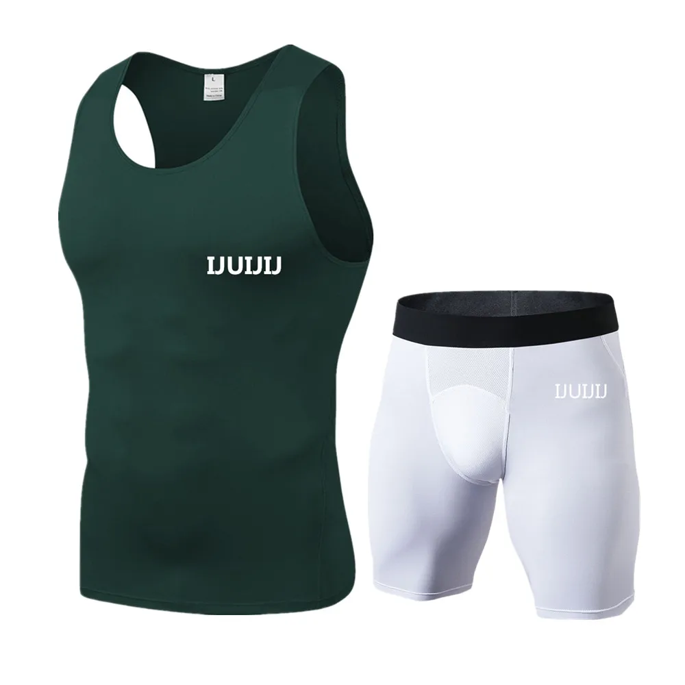 

Новые с гипюровой верхней частью и летние Для мужчин комплект Фитнес костюм спортивные костюмы короткий рукав Футболки + шорты быстросохну...