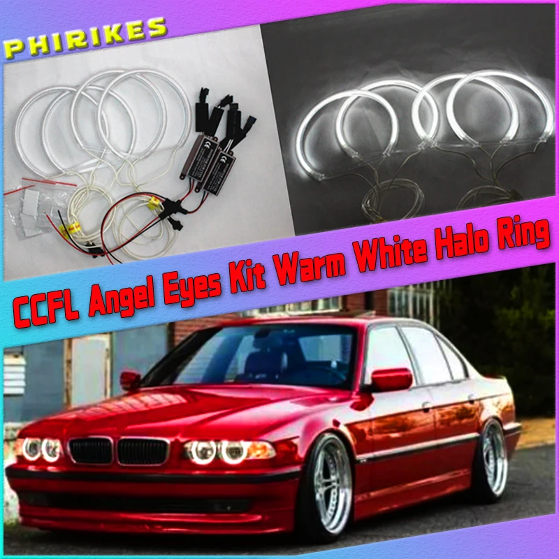 

CCFL Angel Eyes Kit Warm White Halo Ring 131mm*4 For BMW E36 E38 E39 E46 (With Original Projector)