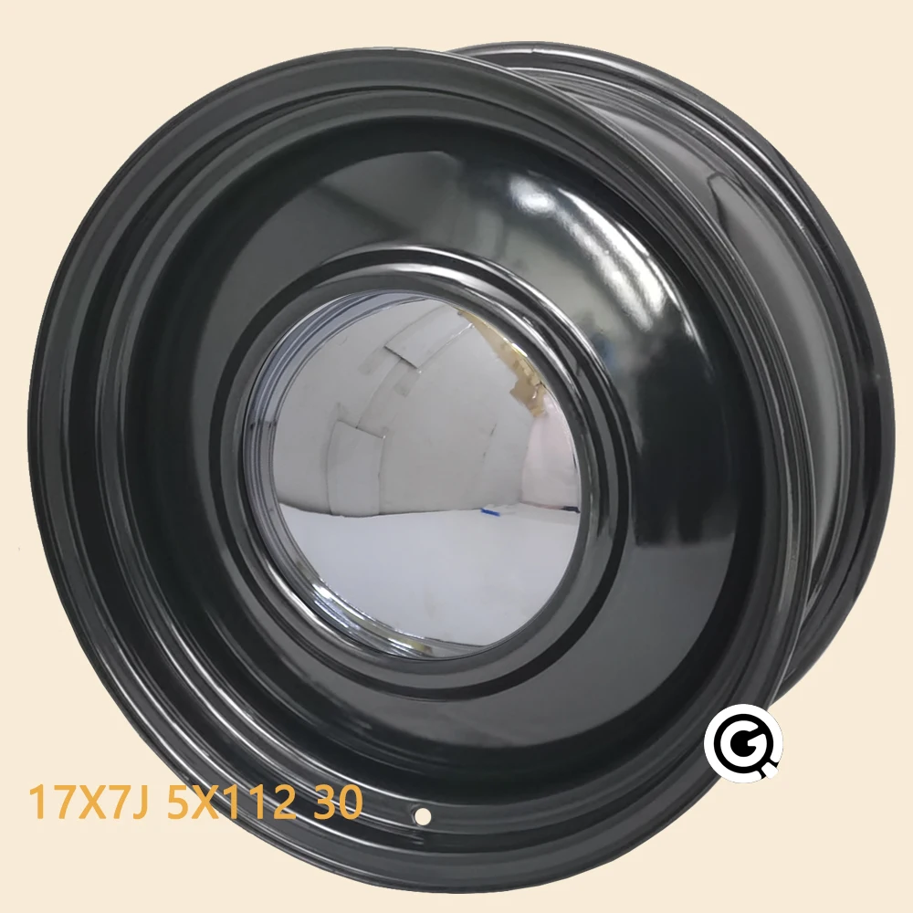 17-дюймовое стальное колесо 17X7J 5X112 смещение 30 обод жука 5 отверстий черный с