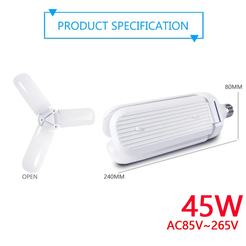 Светодиодный светильник E27 40W 30W холодный белый теплый AC 85 265V Точечный Lampada