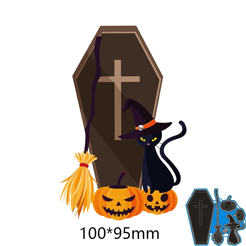 

Metal Cutting Dies halloween new for decoration card DIY Scrapbooking stencil Paper Album template Dies 100*95mm