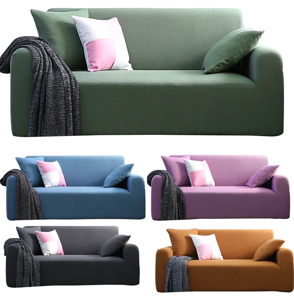Твердый разноцветной чехол (L Секционный или Loveseat Coner) для дивана все включено