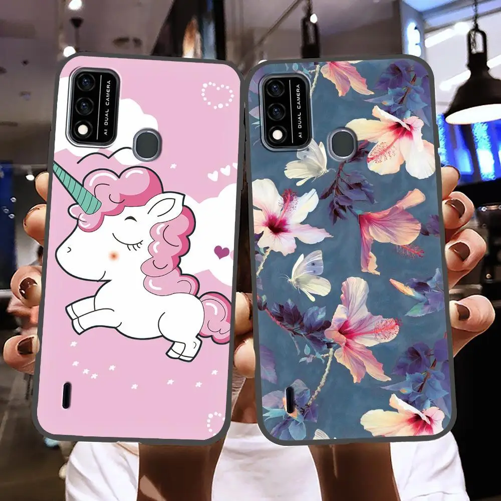 Блестящий Мягкий чехол для телефона Itel A48 женщин красивый модный новый