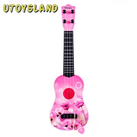 children guitar simulation ukulele toy early educational music instrument educational toy gift for kid pinkbluegreen random s
