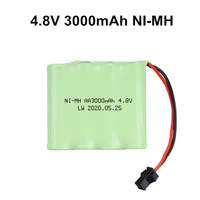 4 8v 3000mah rechargeable ni mh battery for rc toys tanks robots cars trains robots model accessory 4 8 v ni mh aa battery pack