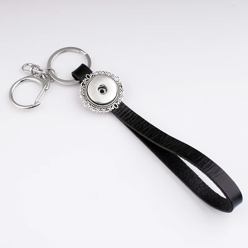 

2020 new genuine leather 18mm snap button jewelry Keychain good quality key NV219