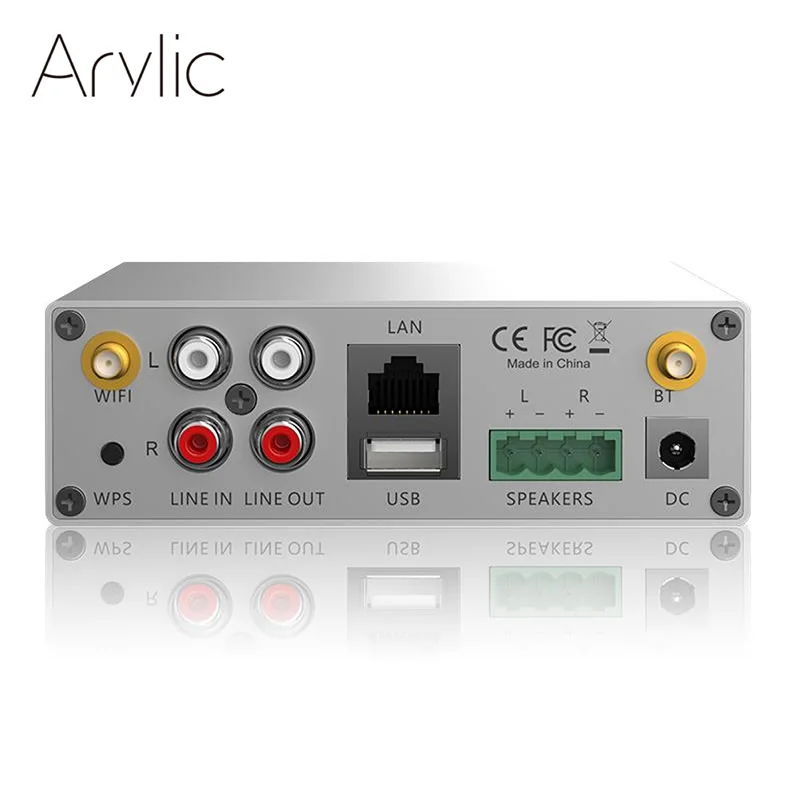 Arylic A50 мини домашний WiFi приемник и Bluetooth 4,2 HiFi мощность стерео класса D Цифровой многокомнатный сетевой аудио усилитель с usb