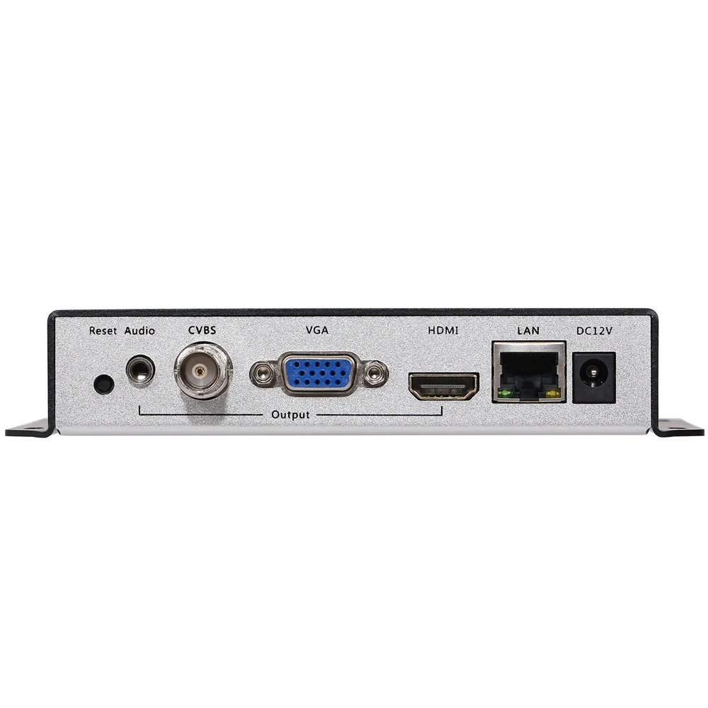 Декодер UHD 4K H.265 H.264 HDMI VGA CVBS декодер HD SD для потоковой передачи видео IP SRT HTTPS RTSP RTMP UDP