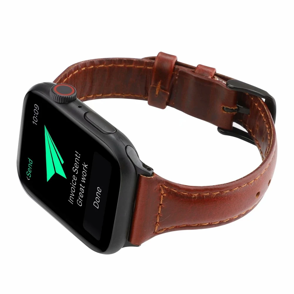Ремешок кожаный для Apple Watch Band сменный Браслет наручных часов iwatch 44 мм 40 4/3/2/1