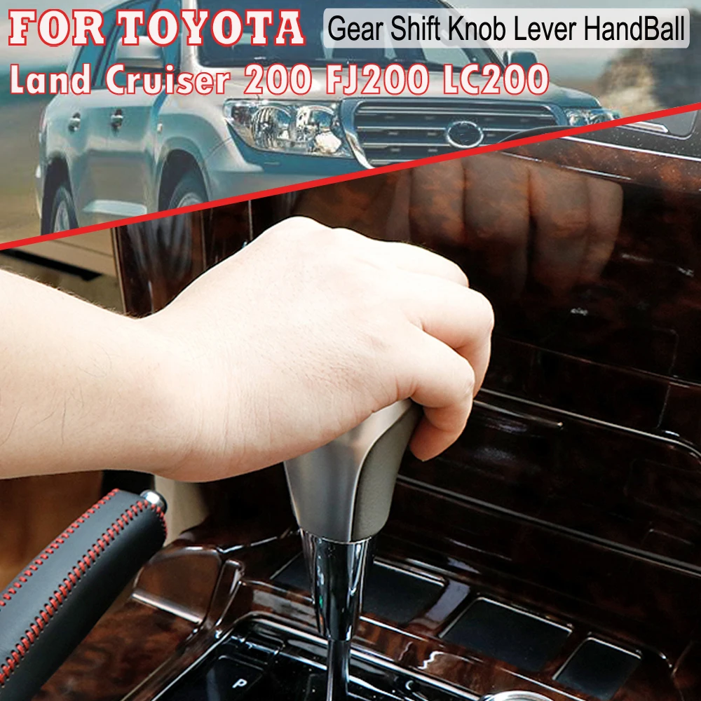 

Car Styling ABS Leather Gear Shift Knob for Toyota Land Cruiser 200 2016 2017 2018 2019 2020 AT Car Stick Gear Lever HandBall