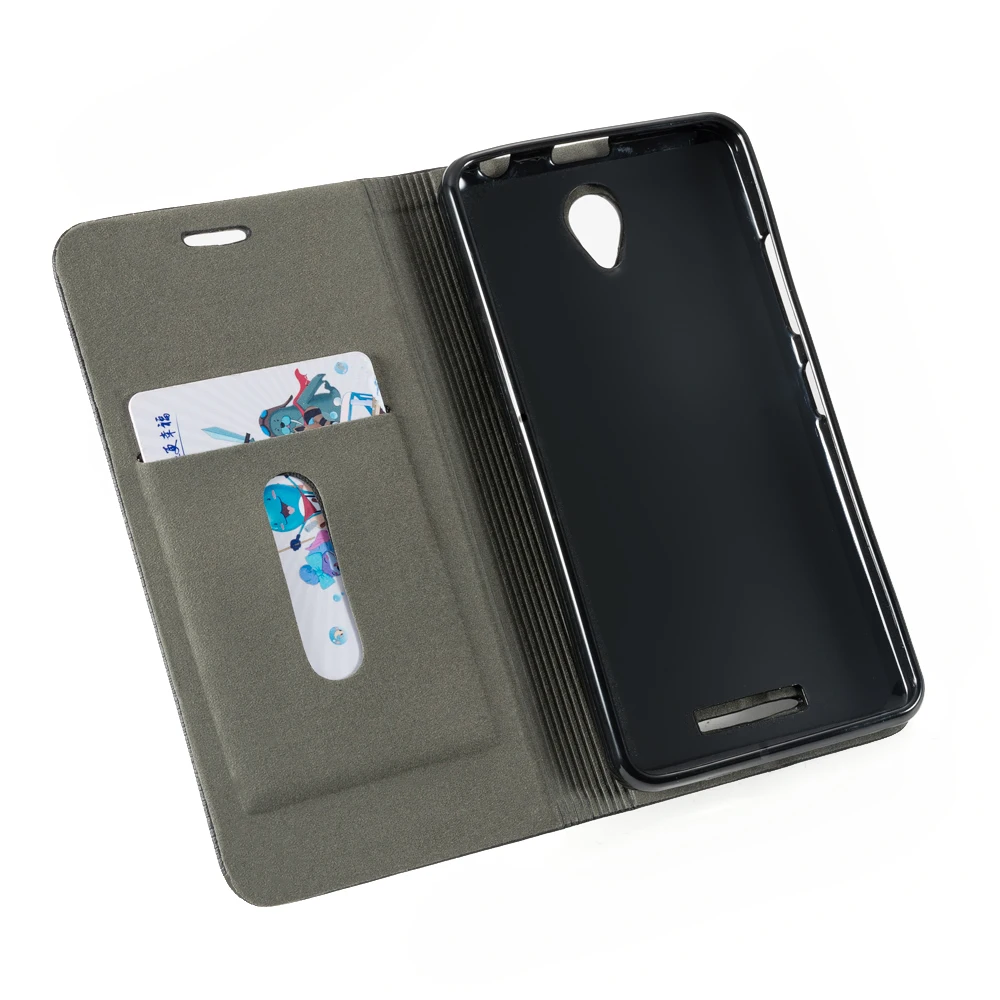 Чехол-книжка из искусственной кожи для lenovo A5000, чехол-книжка для lenovo A5000, деловой чехол-кошелек, Мягкий ТПУ силиконовый чехол-накладка
