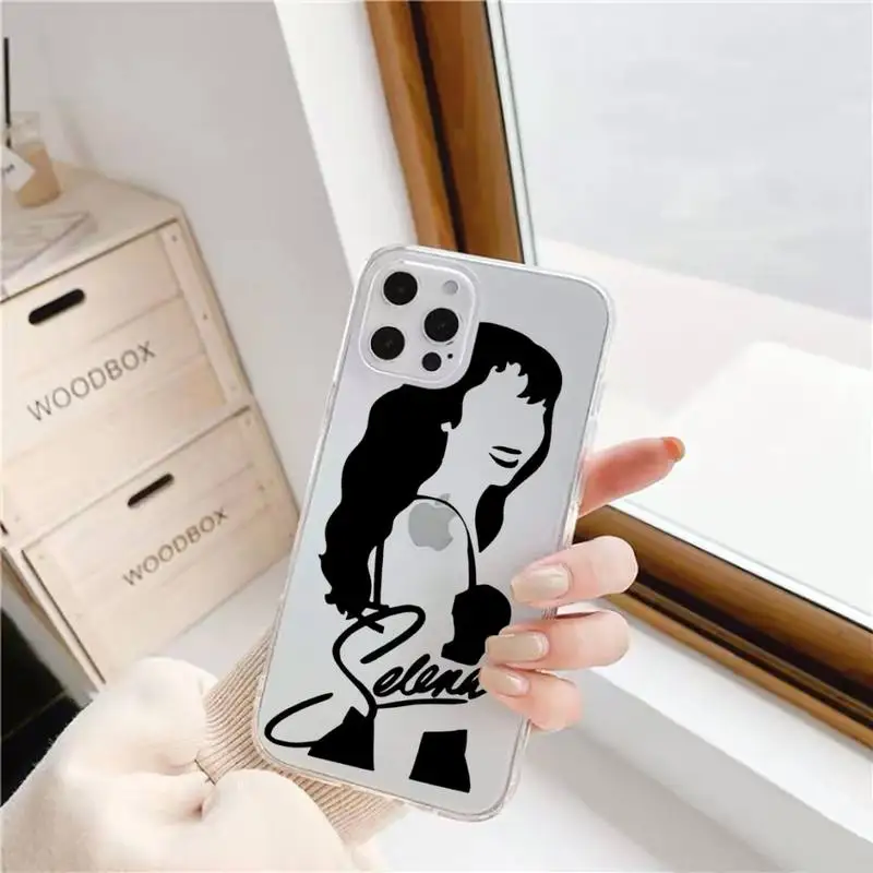 

Top Latin artist 90s Selena quintanilla Phone Case Transparent for iPhone 11 12 6 7 8 Pro X XS Max XR Plus Soft Clear mobile bag