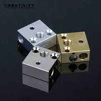 cr10 swiss plated copper heat block for cr10 hotend cr 10 hotend for mk8 nozzle extruder ender3 cr 10s heater block