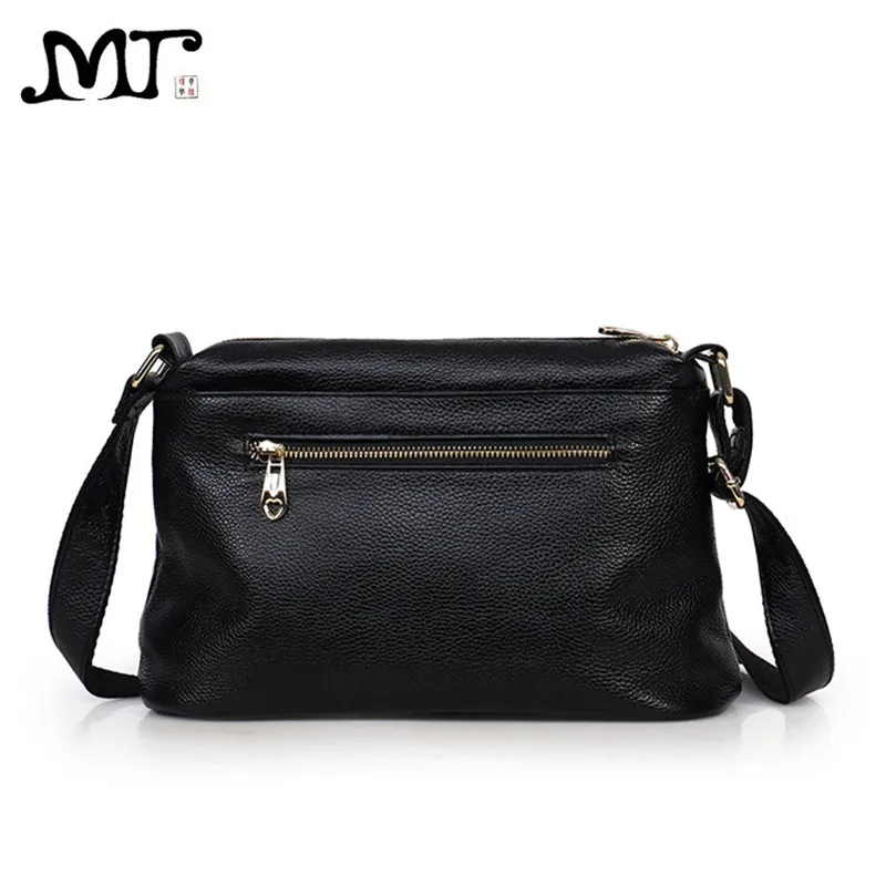 Женская сумка через плечо MJ маленькая вместительная мессенджер из натуральной