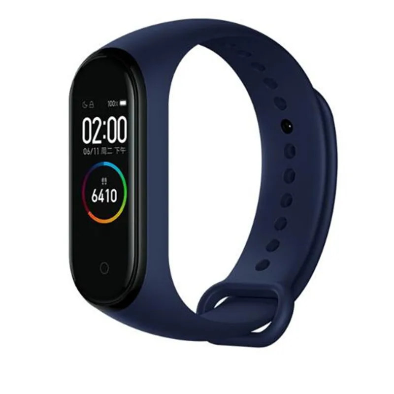 Браслет Mi Band 4 ремешок Mi Band 3 спортивный ремешок на запястье силиконовый браслет для браслета 3 группа 4 браслет Miband 3 4 ремешок - Цвет: Middle night blue