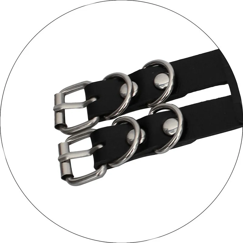 Кожаные Чокеры Egirl для женщин в стиле Харадзюку панк большой круглый кулон