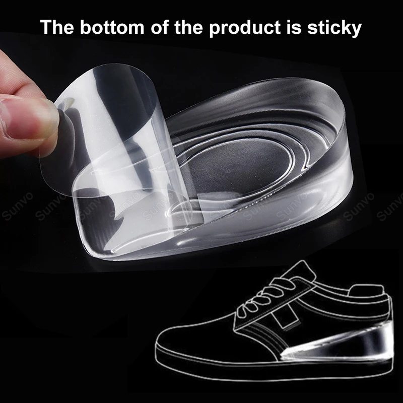 Полугелевые стельки для обуви подъемные вставки пятки Подошвенный Фасциит