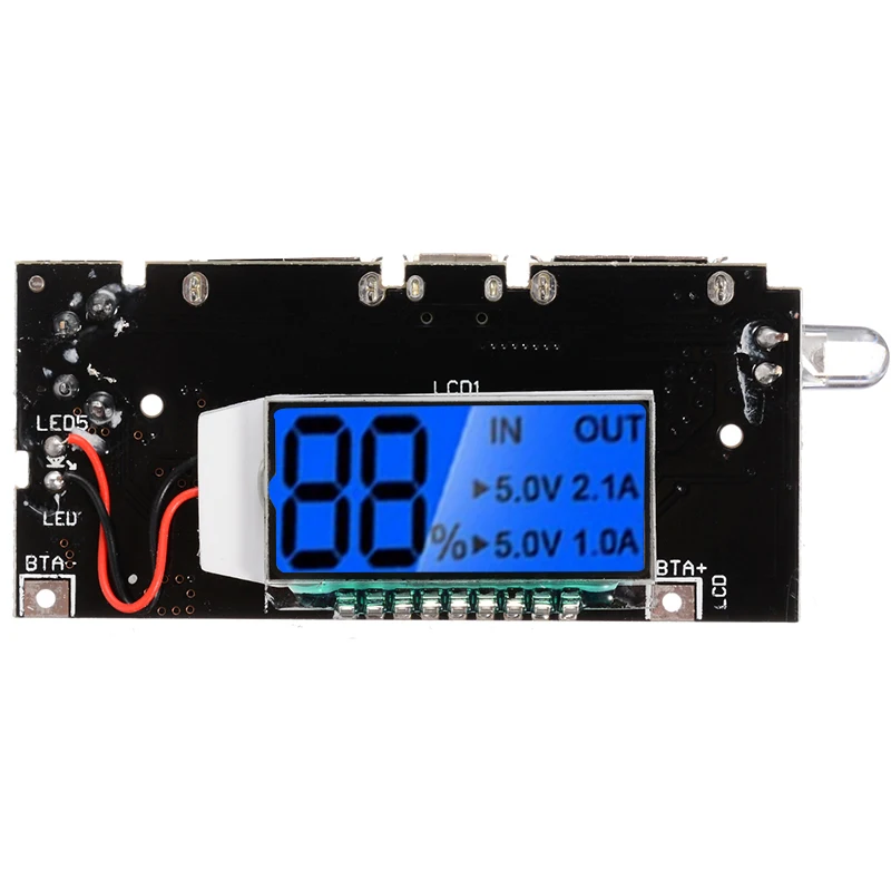 Высокое качество двойной USB 5V 1A 2.1A мобильный Мощность банка 18650 Батарея Зарядное устройство PCBA материнская плата Мощность модуль аксессуары
