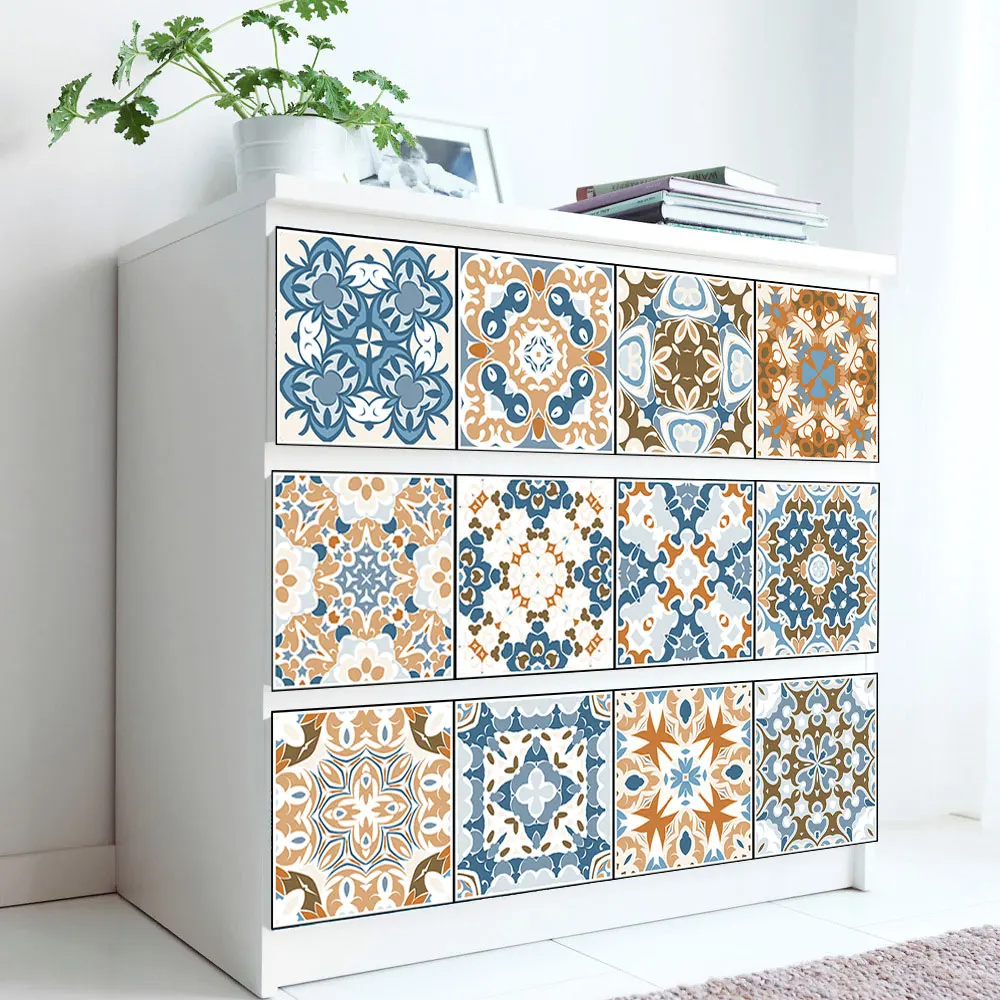10/15/20 см Ретро узор плитка лестница наклейка ванная кухня Backsplash Декор водостойкая