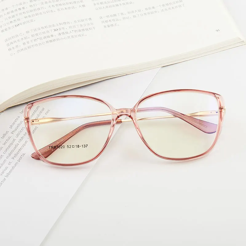 

New Arrival Cat Eye Anti-Blue Ray Myopia Eyewear Plastic Frame Glasses Full Rim Women Style Hot Selling